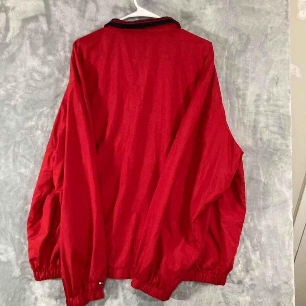 Vintage‎ Tommy Hilfiger Golf Windbreaker Mens 2XL Red Jacket Full Zip Polyester